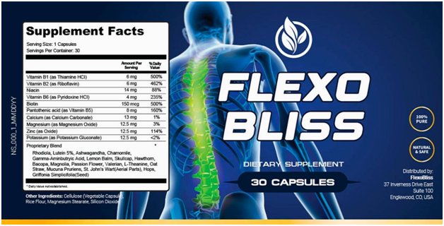 FlexoBliss Review - FlexoBliss Supplement fact Ingredients - fitweightlogy.com