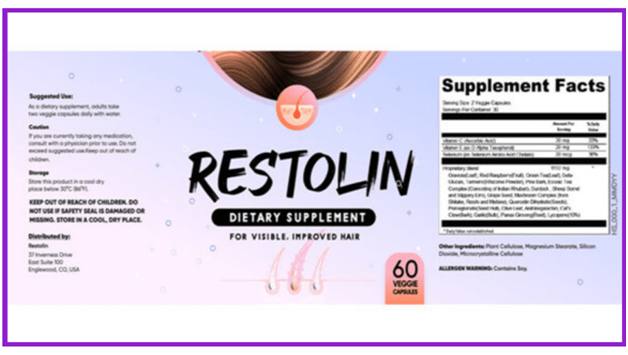 Restolin Supplement Facts - fitweightlogy.com