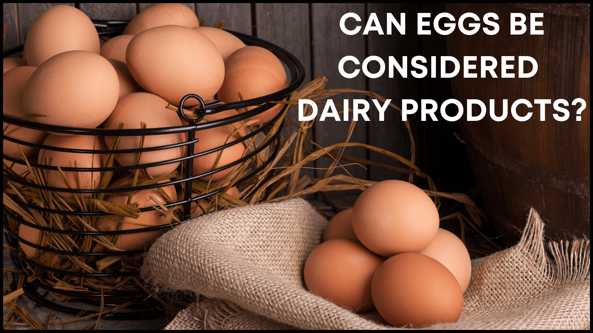 Can eggs be considered dairy products? - What is egg?